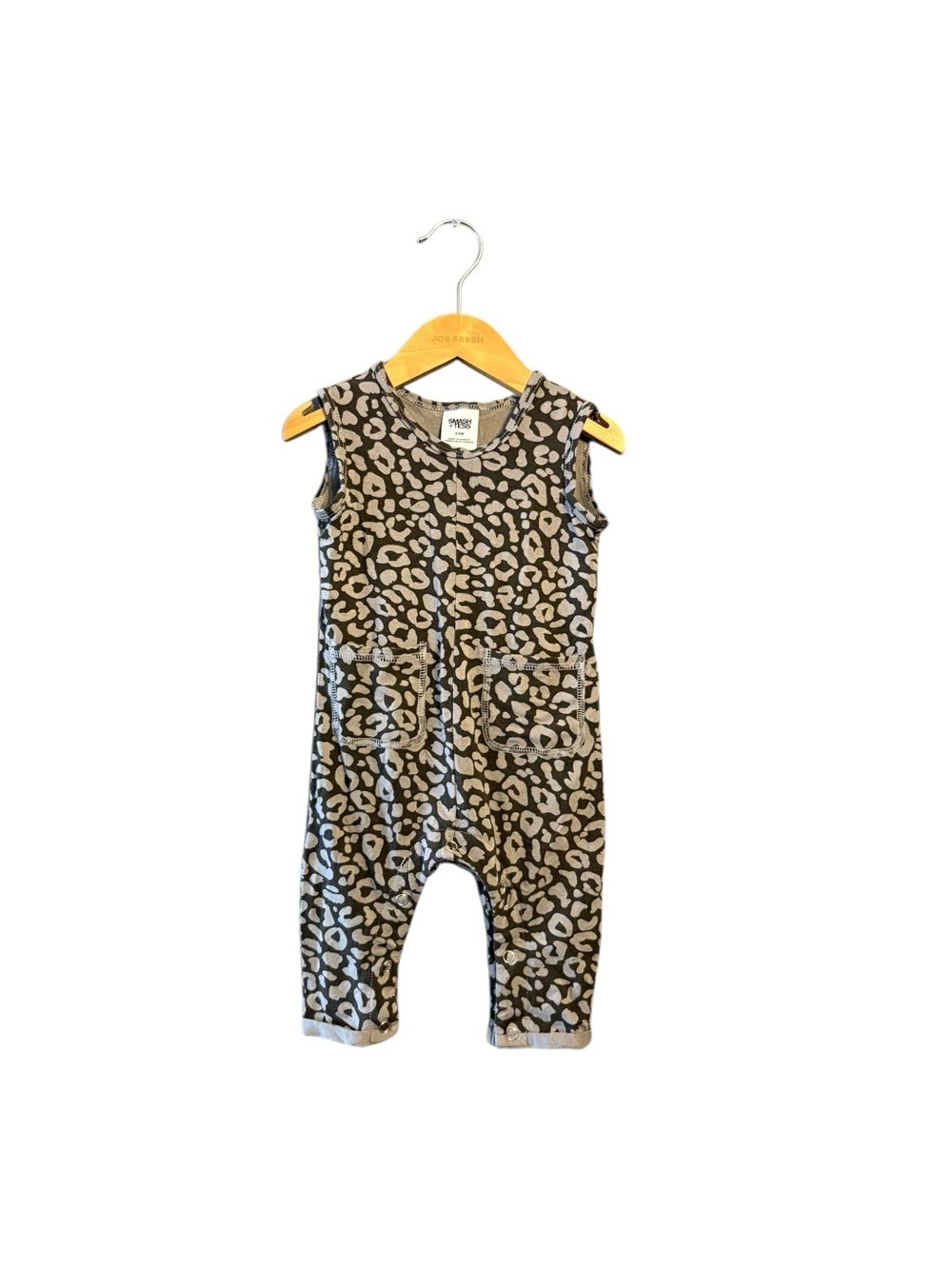 Smash + Tess Brown and Taupe Leopard Print Kids Romper